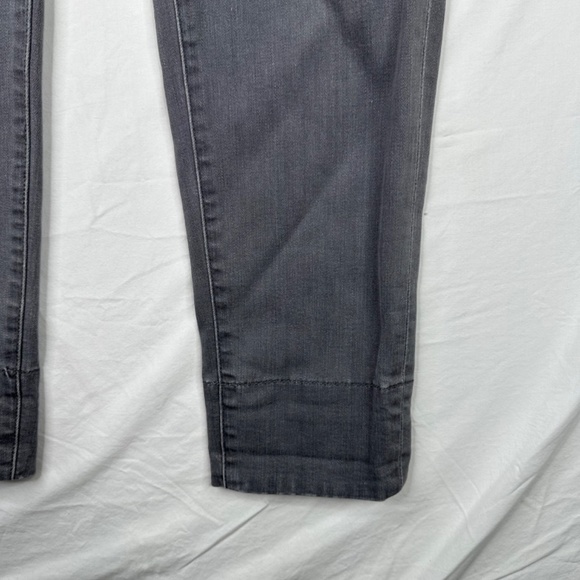 Talbots Skinny Leg Jeans Women Size 8 Gray Stretch High-Rise‎ Folded Hem Detail - Picture 5 of 5